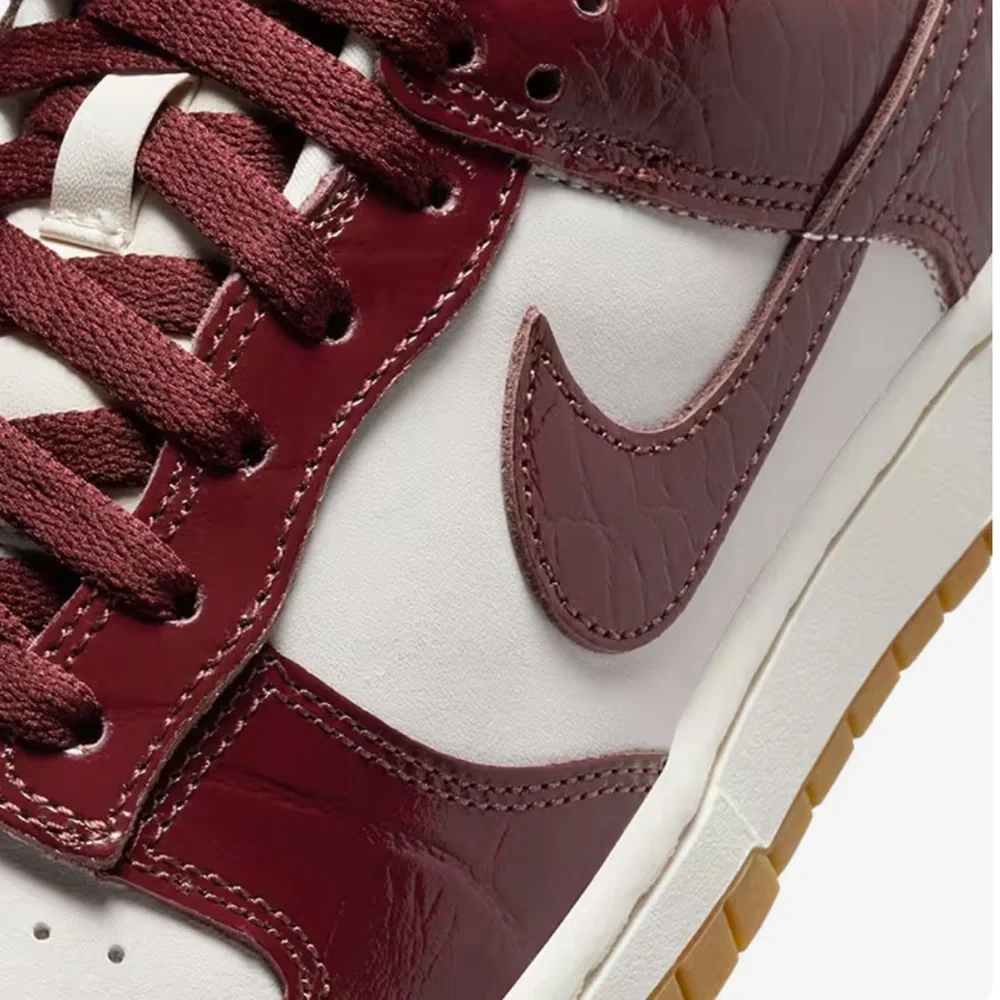 Nike: Dunk Low LX in Dark Team Red and Phantom - Picture 2 of 8